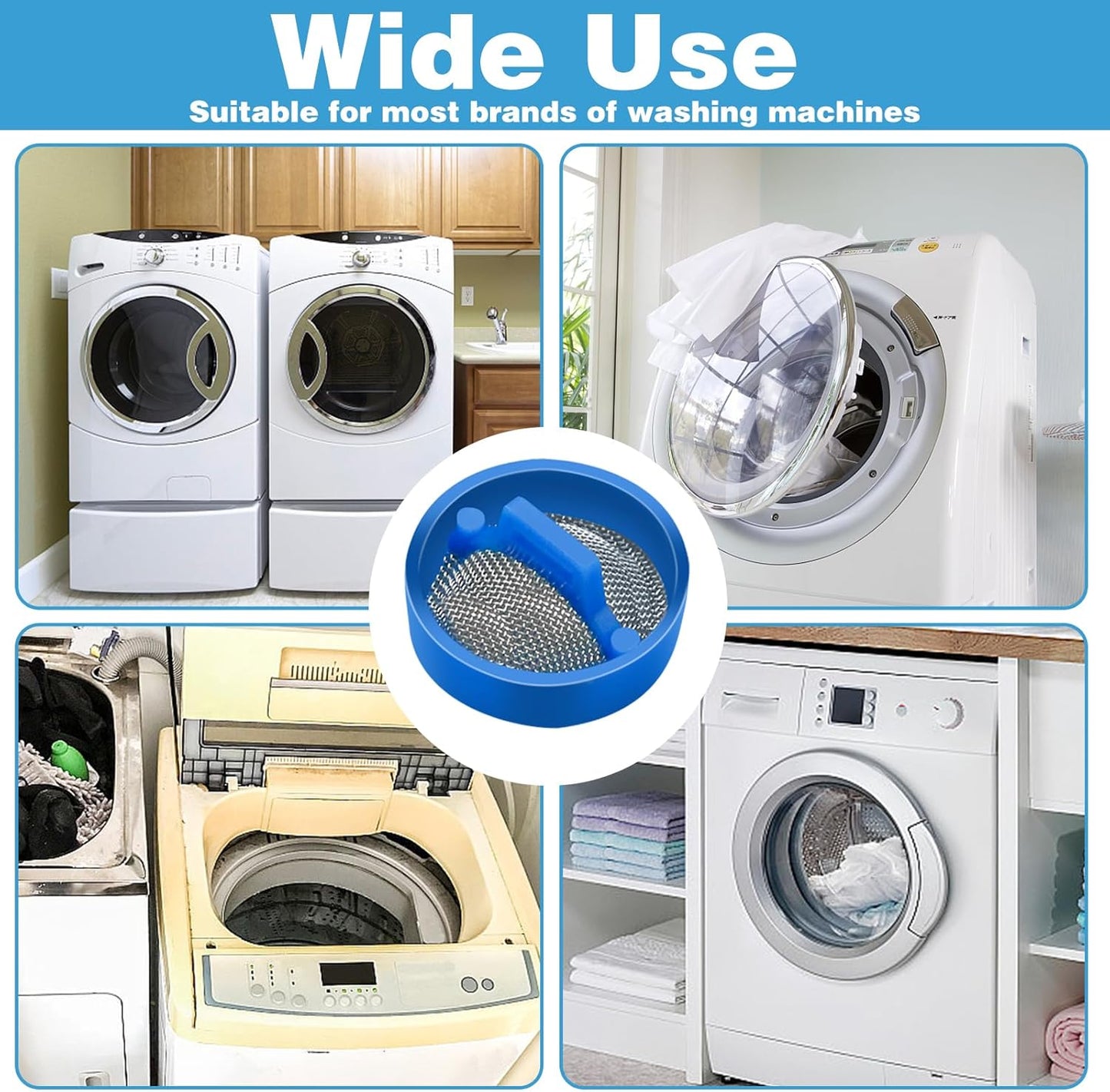 20Pcs Washing Machine Water Filter, Washing Machine Water Inlet Valve Washing Machine Filter Hose Washer with Screen Filter, Washing Machine Hose Filter Inline Water Filter Washing Machine Inlet Valve