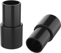2 Pcs Vacuum Hose Adapter for Connecting 1-3/8" OD to 1-1/4" ID Between Vacuum Cleaner and Dust Collection Accessories, Plastic Cleaner Hose Connector Reducer (Black).