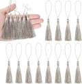 46pcs 5inch Silky Floss Carft Tassel Keychain Tassel with 2.5inch Cord Loop Earring Jewelry Making,Souvenir,DIY Accessory