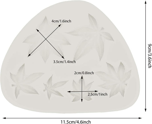 2 Pieces Weed Leaf Cake Fondant Mold Pot Leaves Silicone Mold for Weed Leaf Theme Cake Decoration, Chocolate Candy Polymer Clay Cookie Sugar Craft (Gray)