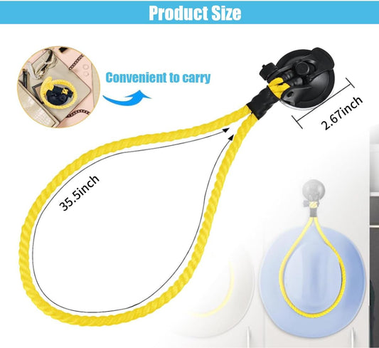 Hat Mounts for Cars, Handmade Rope Cowboy Hat Holder with Suction Cup, Hat Holder Rack to Keeps Your Hat On The Dash, Auto Universal Interior Accessories for Truck, SUV, Car (Yellow)