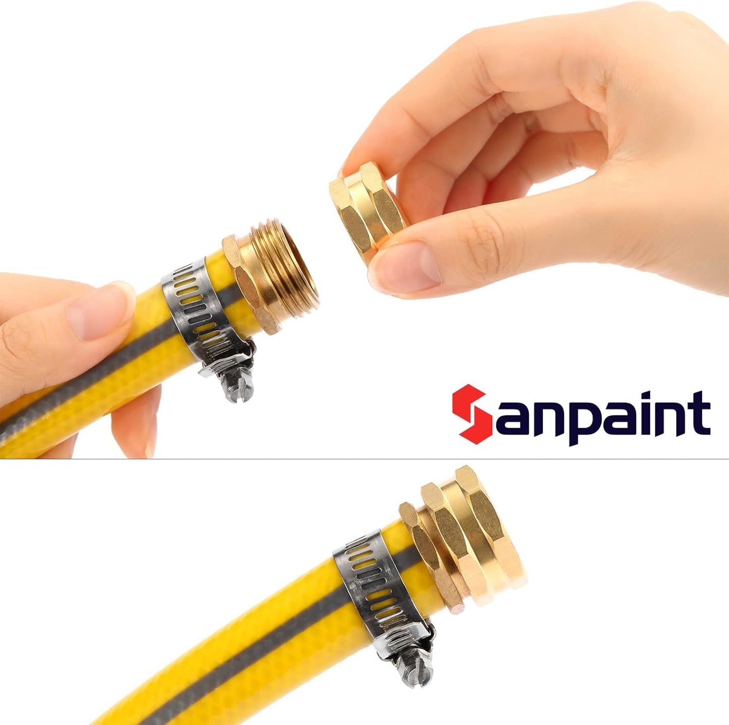 2 Pack Garden Hose End Caps with Washers, Brass Spigot Cap, 3/4" Female End Cap
