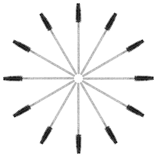 200PCS Spoolie Eyelash Brush - Disposable Mascara Brush Wand for Lashes, Eyebrow Eyelash Extension Supplies (Black).