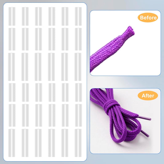 100-Pack Aglets for Shoelaces - 3 Sized Sneaker Shoe Lace Shortening Repair Aglet Tips - Clear Shoe Lace Ends Tips with Good Heat Shrinkage - Fit Most Sneaker Shoes Hoodie String Cord
