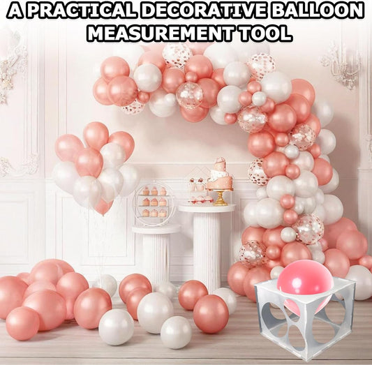 11 Holes Plastic Balloon Sizer Cube Box Collapsible 2-10 Inch Balloon Sizer Cube Boxs Size Measurement Tools for Balloons Decorations, Arches