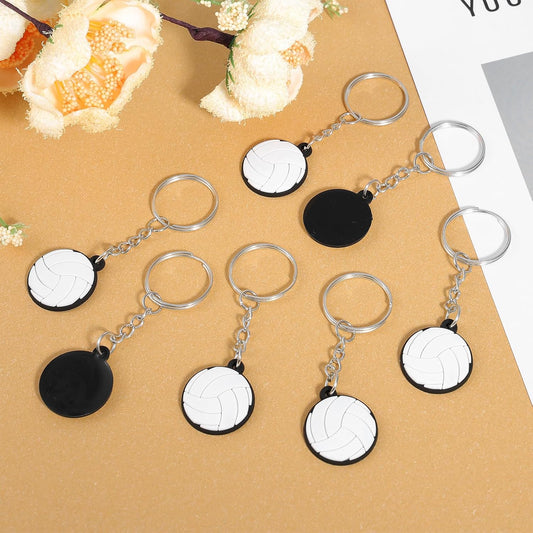 15PCS Volleyball Keychain,Volleyball Key Chains for Team Gifts - Sport Bag Charms,Trinkets Souvenirs for Backpacks Volleyballs Lovers.