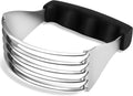 Large Pastry Cutter Tool, Top Professional Pastry Blender Stainless Steel, Heavy Duty Dough Blender, Dishwasher Safe Baking Supplies Baking Tools, Black