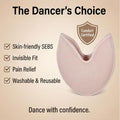 Toe Pads for Pointe Shoes, 1 Pair Soft Ballet Ballet Toe Pads Dance Shoe Toes Protector Accessories, 3.54 x 3.15 Inch High Heels Toes Caps Pad for Pointe Shoes, Forefoot Wrap Pad for Women Girls.