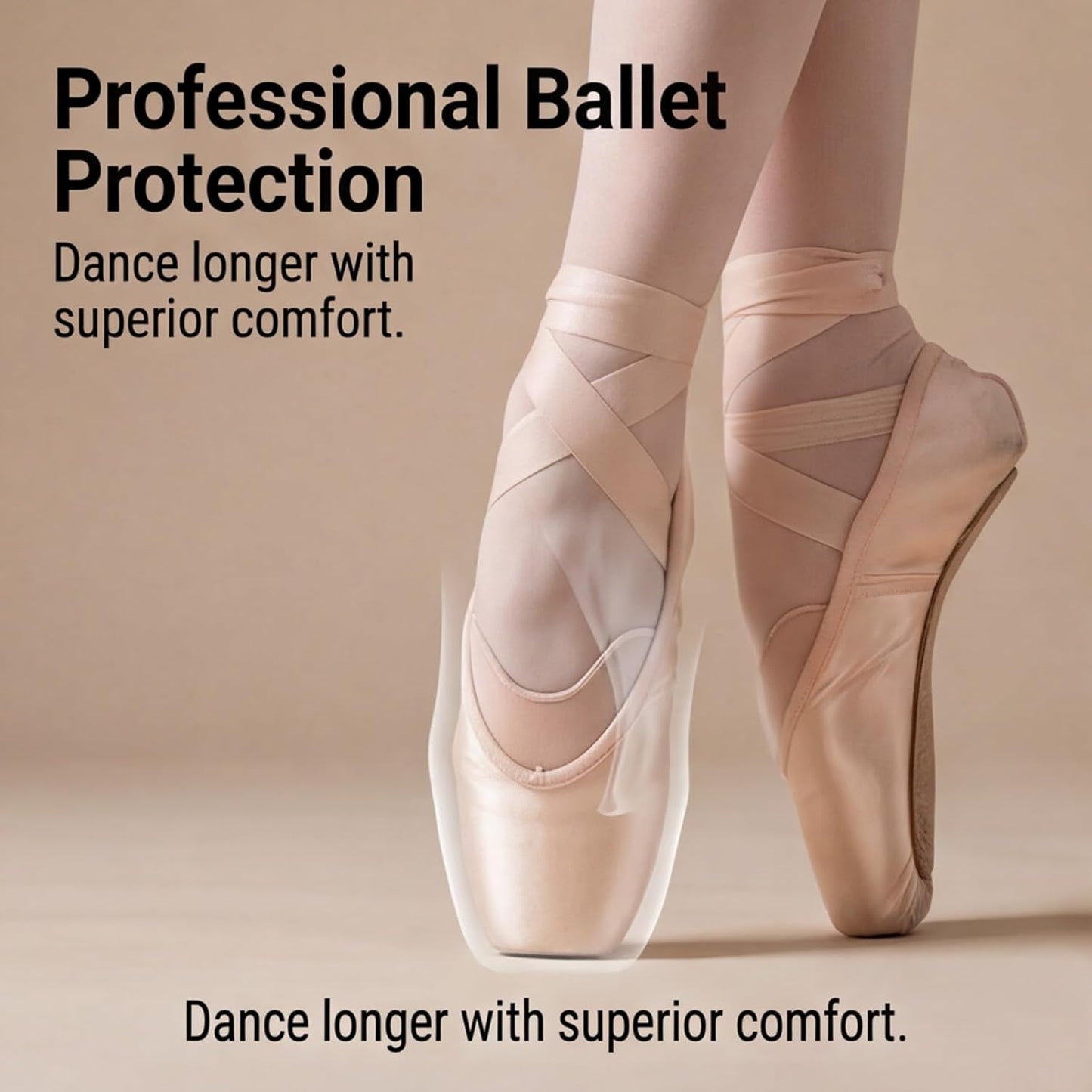 Toe Pads for Pointe Shoes, 1 Pair Soft Ballet Ballet Toe Pads Dance Shoe Toes Protector Accessories, 3.54 x 3.15 Inch High Heels Toes Caps Pad for Pointe Shoes, Forefoot Wrap Pad for Women Girls.