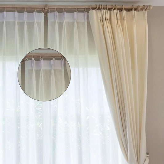100pcs Roman Shade Rings Clear Plastic Drapery Ring Blind Curtain Rings for Roman Shades Clear Blind Curtains Ring Cafe Curtain Hardware for DIY Blinds, Curtains