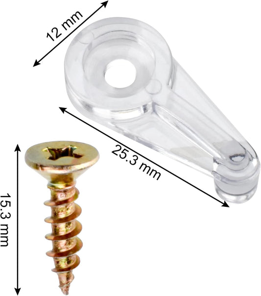 50 Pack Glass Retainer Kit 4-5mm Clips With Screws for Fixing Cabinet Doors