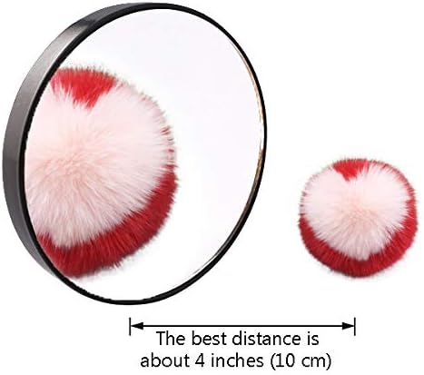 Petluno 10X Magnifying Makeup Mirror, Round Mirror 2 Suction Cups Facial Cosmetic Absorption Shaving Home Travel Essential(Diameter 3.46 inches) 3.5"L x 3.5"W