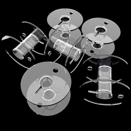 36 Pcs Transparent Plastic Sewing Machine Bobbins with Case for Janome Brother Singer Babylock Class 15 Spools Storage Box Juki Pfaff Elna Christmas Gift
