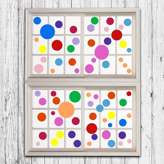 264 Pieces Polka Dot Wall Decals Circles for Vinyl Dots Stickers Set Room Kids Bedroom Nursery Playroom Classroom Decor Graphic 7 Different Size (12 Colors)