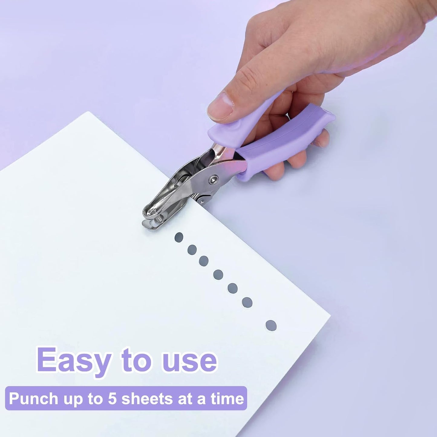 6 Pack Silicone Soda Can Cover Lids, Reusable Soda Can Lids + Single Hole Punch 1/4” Hole Puncher for Crafts Purple