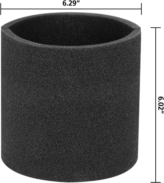 3 Pack 90585 Foam Sleeve VF2001 Foam Replacements Filters Compatible with Most Shop-Vac Wet/Dry Vacuum Cleaners 5 Gall and Above, Vacmaster & Genie Shop Vacuum Cleaner, Replace Parts # 9058500