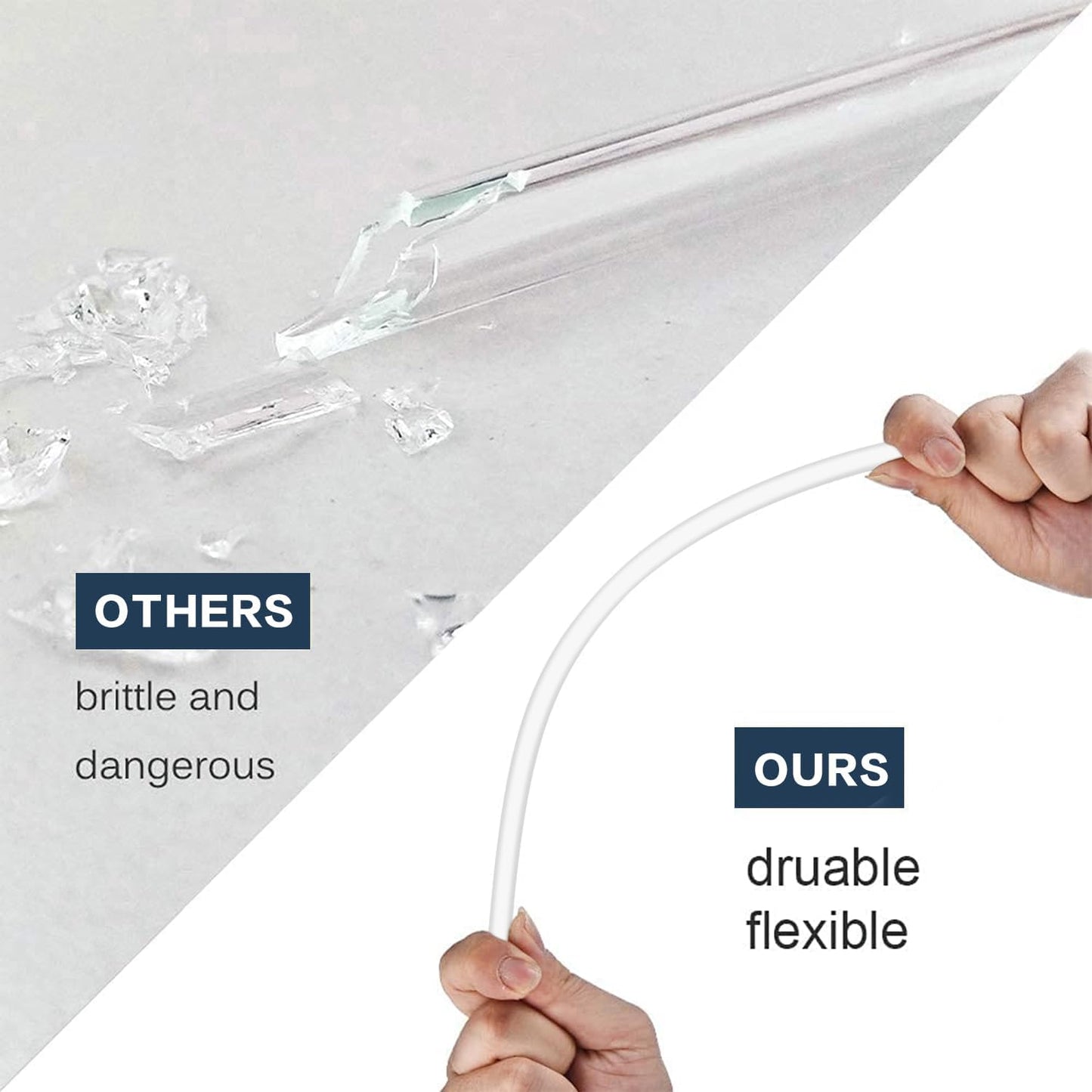 10 PCS Straw Cleaner Brush and 5Pcs Replacement Clear Straw for Stanley Cup 14oz 20oz Tumbler
