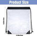 2 Pcs Clear Backpack for Stadium Events, Waterproof PVC Drawstring See Through Bag for Men and Women, Ideal for Gym Stadium Events Concert Colleges Work Festivals Travel Shopping (17x13 Inch)