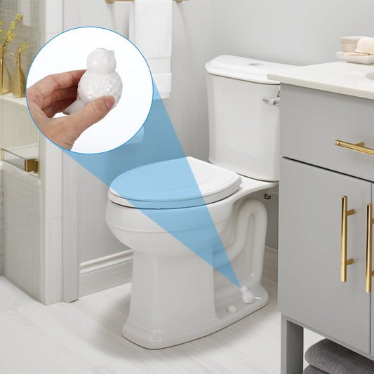 2 PCS Toilet Bolt Caps Ceramic Birds Decorative Toilet Caps for Bottom of Toilets Cute Bird Covers Bolts White Small Bird Knob Cover for Bottom of Toilets Easy Installation Set for Bathroom Decor