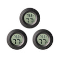 3pcs Mini Hygrometer Thermometer Indoor Outdoor Round Humidity Meter Fahrenheit Celsius Switchable Temperature Gauge Humidity Sensor Monitor for 3D Printer Reptile Jars