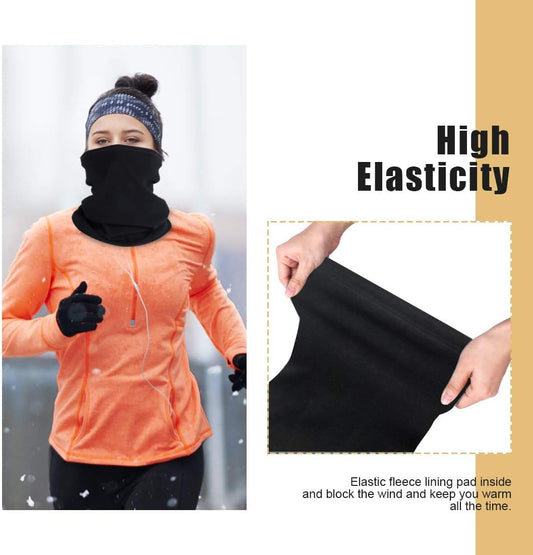 2 Pack Winter Neck Warmer Gaiter,Soft Fleece Windproof Face Cover Mask Scarf Bandana for Men & Women Outdoor Sports