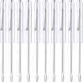 10 Pieces Pocket Screwdriver Mini Tops and Pocket Clips Magnetic Slotted Small Screw Driver with a Single Blade Head for Mechanical, Electrician(White)
