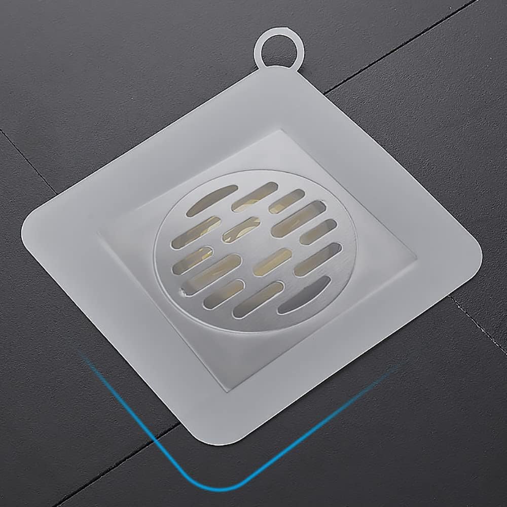 Silicone Tub Stopper Floor Drain Cover, 2 Pieces Sewer Anti-Odor Mat Deodorizing Drain Plugs for Kitchen, Bathroom and Laundry(5x5 inch)