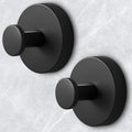 Shower Hooks for Inside Shower,Suction Cup Hooks for Glass Window,Removable Towel Hooks for Bathrooms,2 Packs(Black)