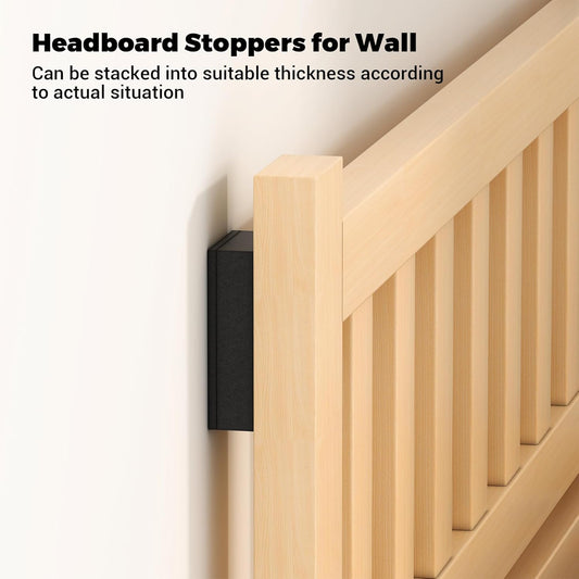Furniture Wall Protectors, 23Pcs EVA Foam Headboard Stoppers for Wall, Bed Stoppers for Headboard, 10Pcs (20mm Thick)+13Pcs (3mm Thick) Couch Wall Protector, Black Headboard Bumper