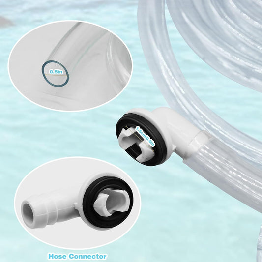 3Ft Portable Air Conditioner Drain Hose, 3/5 Inch Leakproof AC Drain Hose Kit, Universal AC Drain Hose Drain Pipe Replacement with Hose Connector and Clamp, Window Air Conditioner Unit Parts.