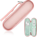 Portable Hard Carrying Case for Solowave 4 in 1 facial wand, Solawave wand for face Protective Bag Storing USB Cable, Hard Case Facial Wand with Zipper and Hanging Rope (Pink)