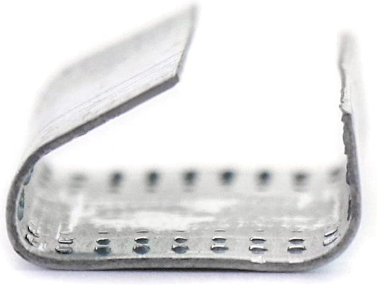 Strapping Open Seal, 200 Pcs Banding Clip Snap-On Gripper Strap Clip for 1/2" Width Strap