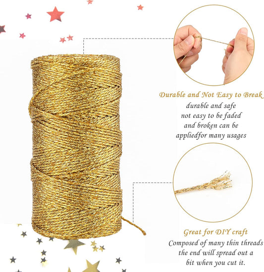White Twine String and Gold Twine String.