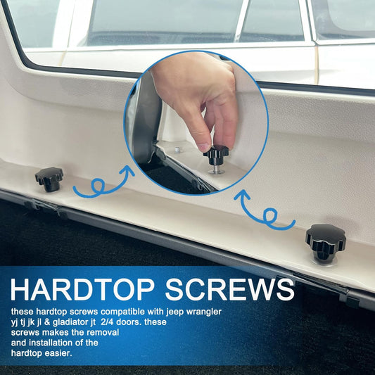 Hardtop Screw Bolt for Jeep Wrangler Hard Top Bolts Hardtop Quick Removal Fastener M8 Screws Replacement for Jeep Wrangler JK JL,Pack of 6
