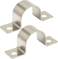 14 Pack 1 Inch Stainless Steel Conduit Clamps, U-Shape Bracket Pipe Clamps 2 Hole Fixing Clips, Universal Strap for Tube Pipe or Wire Cord Installation - Fits OD 25 mm(1") Tube