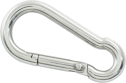4Pack 2 inch Flag Pole Snap Clip Hooks Flagpole Attachment Spring Snap Hook Stainless Steel Carabiner Clips Heavy Duty Quick Link Carabiners for Indoor & Outdoor