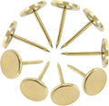 100 PCS 11mm x 17mm Gold Flat Head Thumb Tacks, Upholstery Tacks Pushpin for Furniture Decor