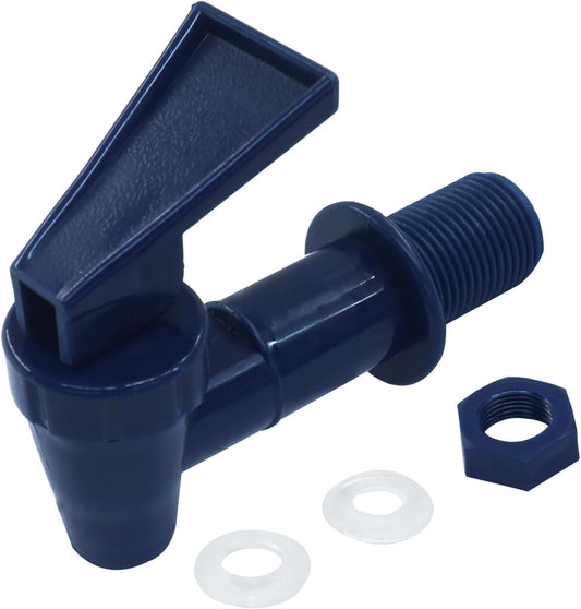 4 Pcs Replacement Cooler Faucet, BPA Free Water Dispenser Tap Reusable Spigot Spout, Beverage Lever Pour Dispenser Valve for Water Jug/Ceramic Crock(Dark Blue).