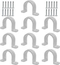 10 Sets SCH 3/4 Inch (25MM) Conduit Pipe Clamps, Non-Metallic PVC Pipe Clips Two Hole Plastic clips for Electrical Installation/Contractors