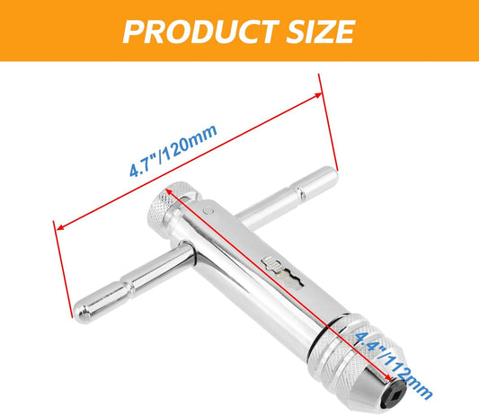 Ratchet Tap Wrench Adjustable T-Handle Tap Wrench Capacity Range M5-M12