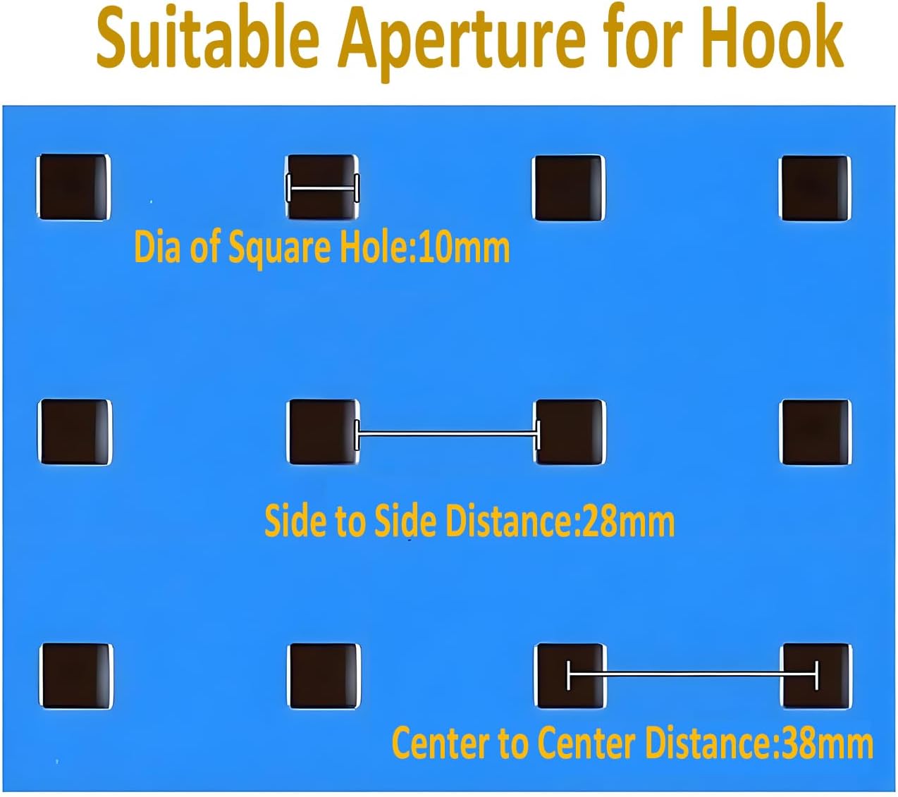 Pegboard Power Tool Holders Pegboard Hooks Heavy Duty Metal Steel 3/8" Square Hole Loop Peg Hooks Suitbale for 1.5" Spaced Pegboards Wall Hooks for Organizing Tools Black 3" Loop Dia- 2pcs