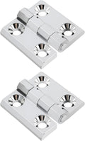 Butt Hinge Zinc Alloy Door Hinge Polished Chrom Silver Residential Bed Room Hinge for Doors Hardware 2.36" x 2.36" -2pcs