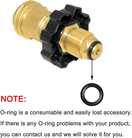 Universal Propane Tank Adapter Converts POL to QCC1 / Type 1,Brass Valve Control Safety Device Propane Hose Adapter with Wrench,Old to New Connection Type