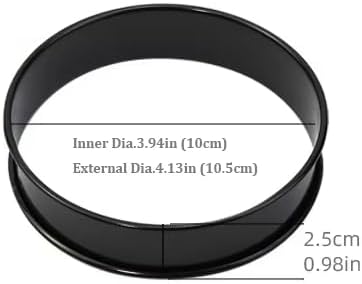English Muffin Rings, Stainless Steel Crumpet Rings, 4 Pcs 4 inch Nonstick Metal Round Ring Molds with Silicone Oil Brush