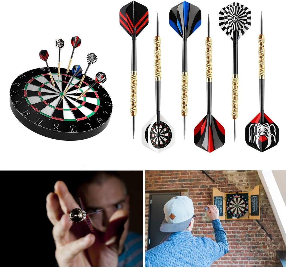 Metal Tip Darts, Steel Tip Darts, 18 Grams Professional Metal Darts, Darts Metal Tip Set, Metal Darts for Dartboard