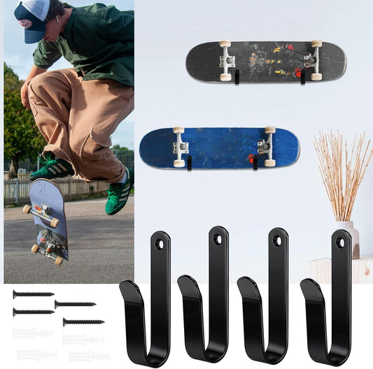 Snowboard Wall Mount Clips, Horizontal Snowboard Rack Display Stand, Snowboard Wall Mount Clips for Surfboards Skateboards Skis Home Garage.
