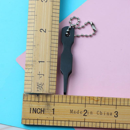 2 Pcs Split Ring Pliers Black & Silver Stainless Steel Fishing Pliers for Rigging and Bait with Keychain.