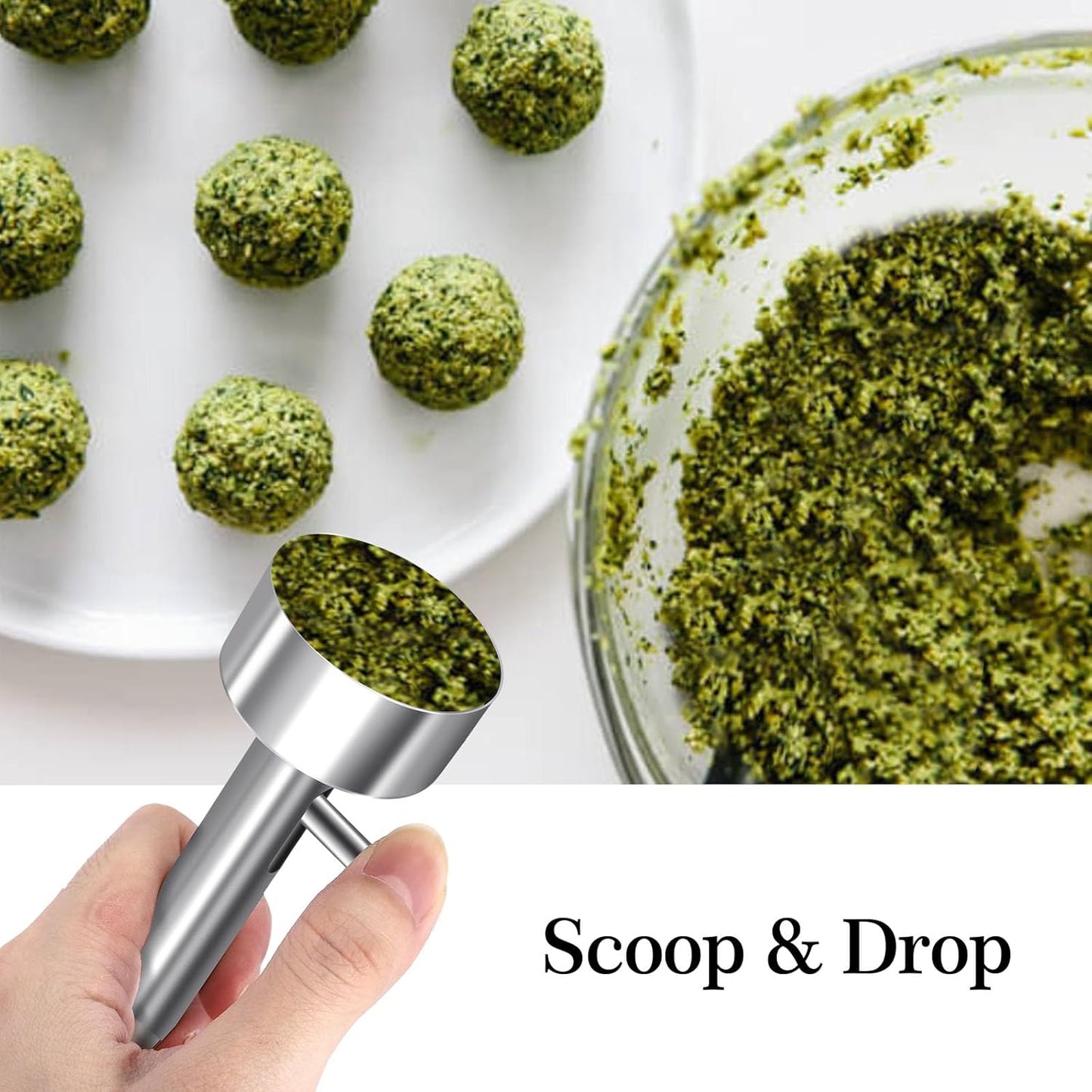 Professional Patty Maker with Thumb Grip - Perfect for Falafel Burgers and Meatballs