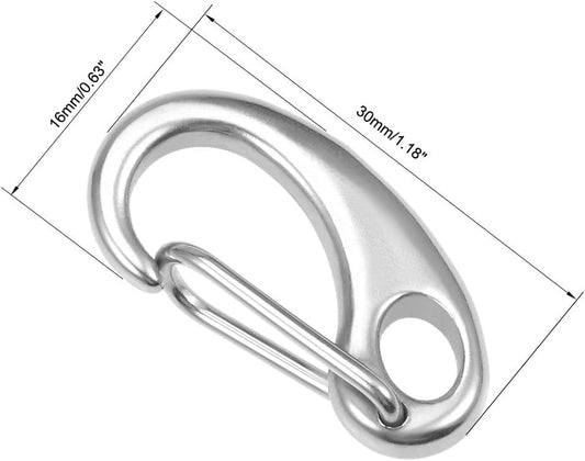 2 Pack 30mm 1.18 Inch Stainless Steel Keychains for DIY Crafts