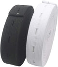 2 Pack Adjustable Elastic Waistbands 5 Meters Black & White Universal Fit for Pants All Sizes Clothing.